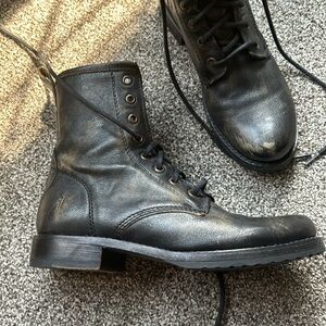 Frye Veronica Distressed Combat Boot
